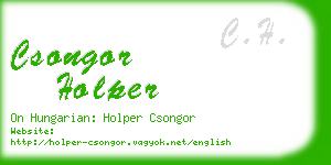 csongor holper business card